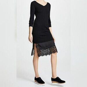 Club Monaco Tamila Black Fringe Boho Dress